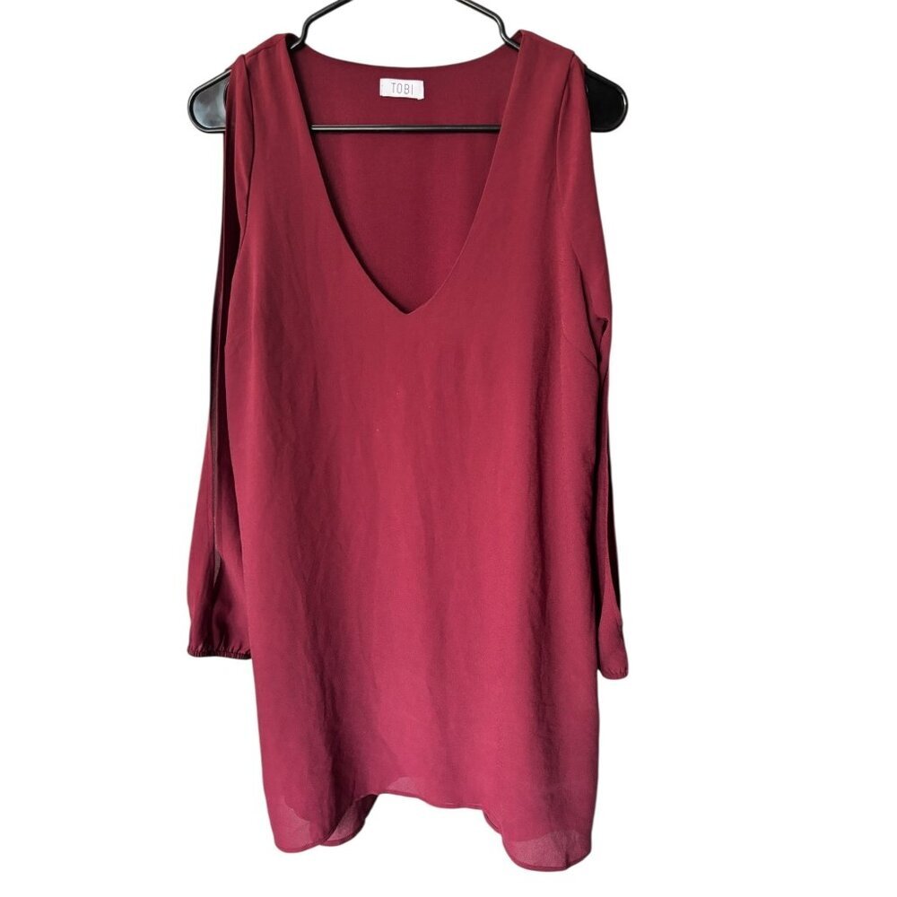 Tobi Women's Burgundy Dress - Picture 2 of 9